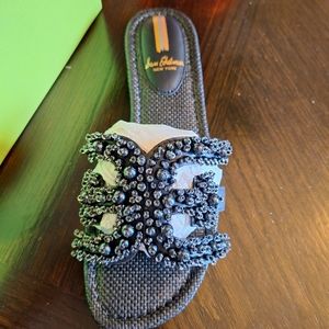 SAM EDELMAN LADIES BEADED SLIP ON DRESS SANDLE SIZE 7